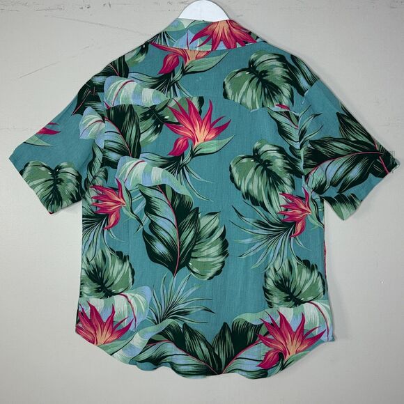 Sandrine Rose Hawaiian Floral Pearl Snap Front Shirt Women Small NWT Made in USA - Picture 3 of 11